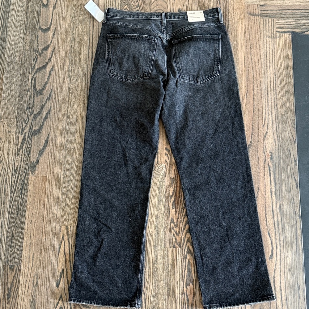 Agolde Women's Fran Charcoal Straight Leg Jeans - Picture 8 of 9
